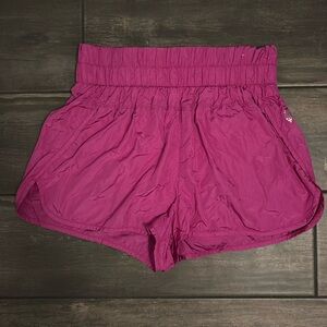 Free People magenta high waisted shorts